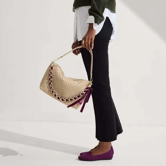 Rothy's The Shoulder Strap - Velvet Plum Chain NEW, never used - Picture 3 of 3